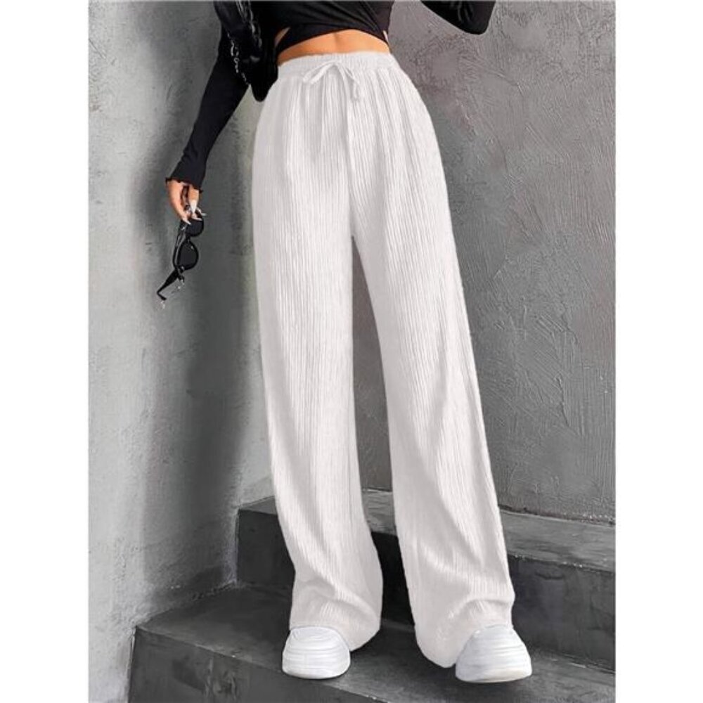 Drawstring Wide Leg Pants